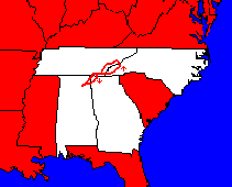 Rough map of my 1965 trip.