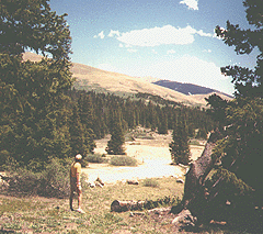 Walking at Hooser pass.