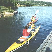Kayakers beginning their trip.
