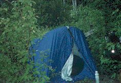 Camping spot on gravel.