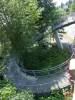 The spiral ramp on the west end of the bridge.