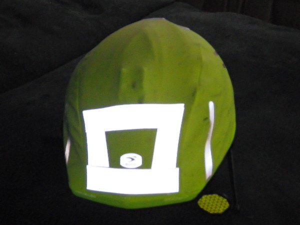 Reflective helmet cover trim